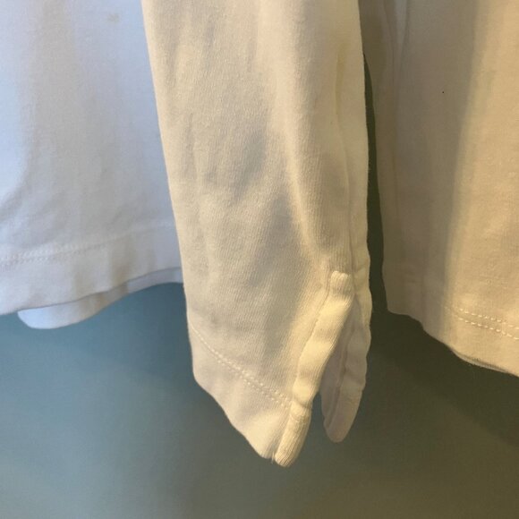 Lands' End Womens White V-neck Long Sleeve Top Size Medium - Picture 6 of 8